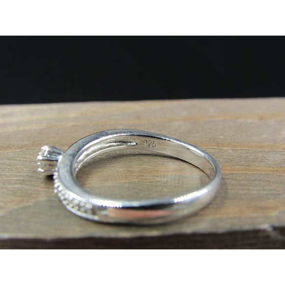 Size 8.25 Sterling Silver Tomorrow Diamonds Orb Band Ring - Picture 5 of 9